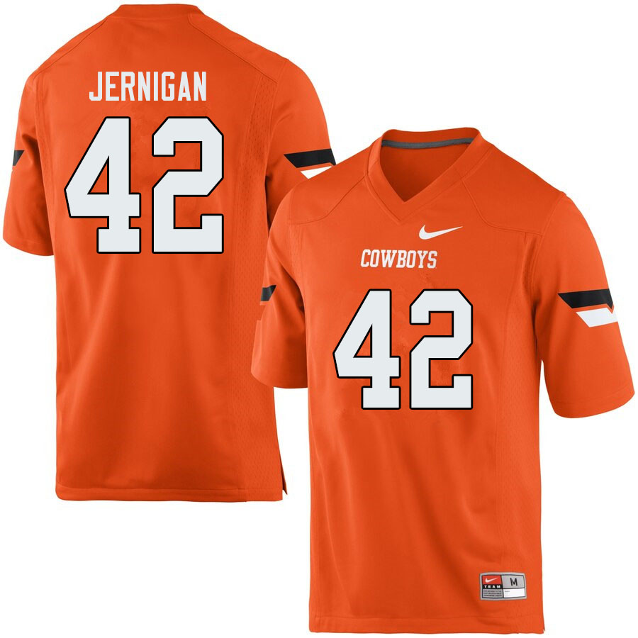 Men #42 Jayden Jernigan Oklahoma State Cowboys College Football Jerseys Sale-Orange - Click Image to Close